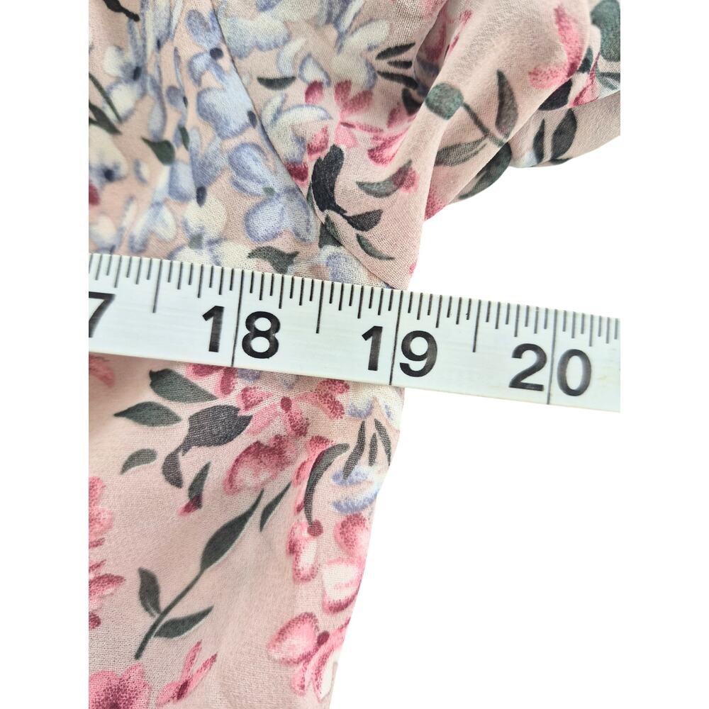 Umgee Knee Length Dress Small Floral Boho Bloomcore Pink Fairycore New Tiered - Picture 8 of 9